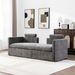 82.68 Wide Extra-large Double-seater Sofa, Chenille Upholstered, With Two Armrest Pillows And Two Backrest Pillows, Suitable For Bedrooms, Living Rooms, And Window Seating.Gray_maomaolike.com