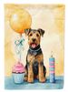 Airedale Terrier Happy Birthday House Flag Large Porch Sleeve Pole Decorative Outside Yard Banner Artwork Wall Hanging, Polyester, House Size, Multicolor_maomaolike.com