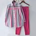 Women's Spring And Autumn Large Size Loose Fat MM Striped Collar Long-sleeved Fashion Sports Suit Two-piece Suit_maomaolike.com
