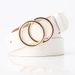 Women's Belts double-ring belt round buckle alloy snap belt student simple trouser belt sweater coat decorative belt_maomaolike.com