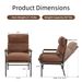 Modern Accent Chair, Reclining Chair With Adjustable Backrest, Corduroy Chair With Metal Frame, Reading Chair, Comfy Lounge Chair For Living Room, Bedroom, Office, Brown_maomaolike.com