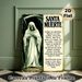 Santa Muerte Painting Poster, Vintage Gothic Hooded Skeleton With Scythe & Spanish Prayer Text Poster, Mysterious Spiritual Artwork Ideal For Home_maomaolike.com