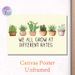 Succulent & Cactus Themed Painting Poster, Soft Watercolor Potted Succulents & Cacti With Motivational Quote Poster, Uplifting Decor Ideal For Office_maomaolike.com