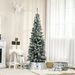 6' Tall Unlit Snow-Flocked Slim Artificial Christmas Tree With Realistic Branches And 492 Tips_maomaolike.com