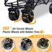 Collapsible Heavy Duty Beach Wagon Cart Outdoor Folding Utility Camping Garden Beach Cart With Universal Wheels Adjustable Handle Shopping_maomaolike.com