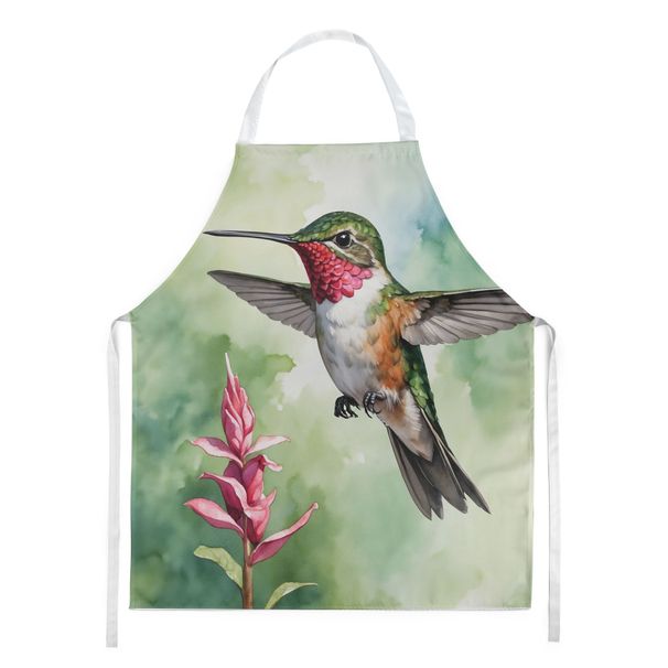 Calliope Hummingbird Apron Cooking Kitchen Server Baking Crafts Gardening For Adult Women Men, Unisex, Large, Multicolor_maomaolike.com