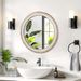 23.62 Inches Round Wall Mirror For Bathroom Vanity, Wooden Farmhouse Circle Mirrors For Bedroom, Entryway, Living Room, Kitchen, Whitewash Edge Decorative Mirror For Home, Office_maomaolike.com