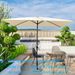 6 X 9ft Patio Umbrella Outdoor Waterproof Umbrella With Crank And Push Button Tilt Without Flap For Garden Backyard Pool Swimming Pool Market_maomaolike.com