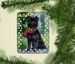 Affenpinscher Christmas Porcelain Ornament Christmas Tree Hanging Decorations For Home Christmas Holiday, Rectangle, Gift, Multicolor_maomaolike.com