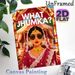Indian Wedding Themed Painting Poster, Vibrant Stylized Desi Bride With Statement Jhumkas & Sunglasses Poster, Eye-catching Cultural Design Ideal For_maomaolike.com