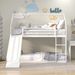 Twin Over Twin House Bed With Ladder And Slider, House Bed, Bunk Bed_maomaolike.com