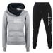 Women's Clothing Women's sweater suit, hoodie, two piece set, electrocardiogram, love map, trendy new style, women's trousers, long sleeves_maomaolike.com