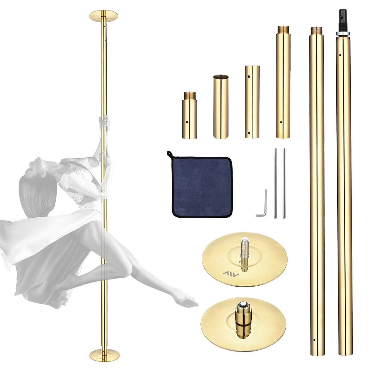 9.25FT Dance Pole, Golden_maomaolike.com