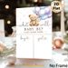 Gender Reveal Teddy Bear Painting Poster, Soft Watercolor Style Teddy Bear With Pastel Balloons & Hearts Poster, Ideal For Gender Reveal Voting_maomaolike.com