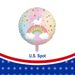 Multicolor Unicorn Happy Birthday Round Foil Balloon - 45cm (1 2Pc.) - Vibrant & Whimsical Party Decor For Magical Celebration_maomaolike.com