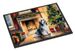 Bearded Collie Cozy Christmas Doormat Front Door Mat Indoor Outdoor Rugs For Entryway, Non Slip Washable Low Pile, 24H X 36W_maomaolike.com