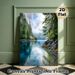 Forest Lake Landscape Painting Poster, Serene Watercolor Nature Scene Poster, Misty Mountain, Lush Evergreens & Clear Lake Design Brings Tranquil_maomaolike.com