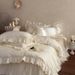 Wholesale INS French Glass Lace Trim Bed Skirt Pure Four-Piece Princess Style Full Washed Cotton 4-Piece Set_maomaolike.com