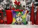 Alaskan Malamute King Of Mardi Gras Throw Pillow Machine Washable, Indoor Outdoor Decorative Pillow For Couch, Bed Or Patio, 18Hx18W_maomaolike.com