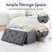 Folding Storage Ottoman Bench, Ottoman Foot Rest, End Of Bed Bench, Storage Chest, For Living Room, Bedroom, Entryway, 30 Inches, Gray_maomaolike.com