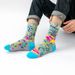 Unisex Autumn and winter new long tube happy socks for men and women couple letters flower AB casual abstract socks_maomaolike.com