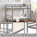 Twin Over Twin Bunk Bed With Ladder,Wooden Bunk Bed With High Guardrail And Ladder For Kids, Teens, Dorm Rooms, And Guest Rooms,No Box Spring Needed,Grey_maomaolike.com