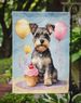 Schnauzer Happy Birthday Garden Flag Mailbox Flag Decorative Yard Flag Banner Outside Patio Artwork Yard Flower Beds, Garden Size, Multicolor_maomaolike.com