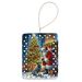 Australian Cattle Dog And Santa Claus Porcelain Ornament Christmas Tree Hanging Decorations For Home Christmas Holiday, Rectangle, Gift, Multicolor_maomaolike.com