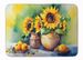 Sunflowers In Watercolor Memory Foam Kitchen Mat Machine Washable Anti-Fatigue Mat Cushion Comfort Bath Mat Or Kitchen Rug_maomaolike.com