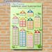 Addition And Subtraction Number Houses Math Table Painting Poster, Colorful House-shaped Number Chart Poster, Practical Arithmetic Learning Aid For_maomaolike.com