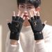 Sports Gloves Skiing Cycling Motorcycle Hiking Warm Gloves Gloves for men warm winter fingers open fingers autumn and winter knitted wool flap_maomaolike.com