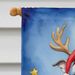 Whippet Christmas Reindeer House Flag Large Porch Sleeve Pole Decorative Outside Yard Banner Artwork Wall Hanging, Polyester, House Size, Multicolor_maomaolike.com