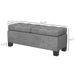 46" Storage Ottoman Bench, Upholstered End Of Bed Bench With Steel Frame, Button Tufted Storage Bench With Safety Hinges For Living Room, Entryway, Bedroom, Gray_maomaolike.com