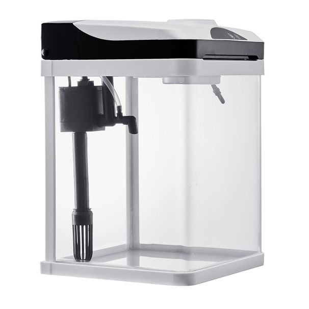 2 Gallon Fish Tank Aquarium LED Smart Square Clear Glass 7 Color Self Cleaning_maomaolike.com