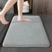 Water Absorbent Dirt Resistant Anti-Slip Mat Solid Color Coral Fleece Foot Mat Bathroom Floor Mat Bathroom Door Mat Home Decor Deko Arredamento_maomaolike.com