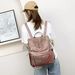 Women Backpack Purse Fashion Leather Designer Ladies Convertible School College Shoulder Bags With Colorful Strap, Pink_maomaolike.com