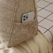 SOGA 2X 120cm Beige Triangular Wedge Bed Pillow Headboard_maomaolike.com