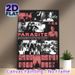 Parasite Movie Themed Painting Poster, Vintage Monochrome Red-Accented Collage Poster, Captivating Cinematic Scene Artwork, Ideal For Home Theater And_maomaolike.com