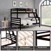 Twin Over Full Bunk Bed With Ladder,Wooden Bunk Bed With High Guardrail And Ladder For Kids, Teens, Dorm Rooms, And Guest Rooms,No Box Spring Needed,Espresso_maomaolike.com