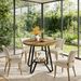 Round Dining Table, Small Kitchen Table With Open Shelves For 2_maomaolike.com