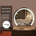Semicircular LED With Three-Color Fill Light, Desktop Smart Touch Rechargeable Makeup Mirror, Dressing Mirror_maomaolike.com