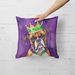 Boxer King Of Mardi Gras Throw Pillow Machine Washable, Indoor Outdoor Decorative Pillow For Couch, Bed Or Patio, 18Hx18W_maomaolike.com