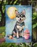 Alaskan Klee Kai Happy Birthday Garden Flag Mailbox Flag Decorative Yard Flag Banner Outside Patio Artwork Yard Flower Beds, Garden Size, Multicolor_maomaolike.com