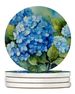 Hydrangeas In Watercolor Large Sandstone Coasters Pack Of 4 Absorbent Round Coasters Decor Gifts For Men Or Women, 4 In, Multicolor_maomaolike.com