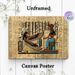 Ancient Egyptian Hieroglyphics Painting Poster, Vintage Traditional Egyptian Mural-style Poster, Cultural Artistic Piece With Deities And Hieroglyphs_maomaolike.com