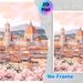 Florence Historic Cityscape Painting Poster, Soft-toned Pastel Illustrated Scenic Poster, Delicate Floral & Iconic Architecture Decor Ideal For Living_maomaolike.com