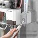 In Stock With Toothpaste Dispenser Wall-Mounted No-Drill Rack Bathroom Mouthwash Cup Toothbrush Holder_maomaolike.com