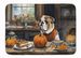 English Bulldog Fall Kitchen Pumpkins Memory Foam Kitchen Mat Machine Washable Anti-Fatigue Mat Cushion Comfort Bath Mat Or Kitchen Rug_maomaolike.com