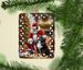 Bernese Mountain Dog And Santa Claus Porcelain Ornament Christmas Tree Hanging Decorations For Home Christmas Holiday, Rectangle, Gift, Multicolor_maomaolike.com