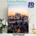 Los Angeles City Skyline Painting Poster, Warm-toned Sunset Urban Landscape Poster, Captivating Twilight City View Ideal For Living Room, Office Wall_maomaolike.com